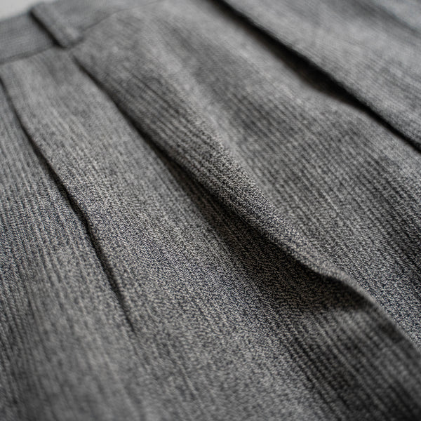 1990-00s Japan vintage gray chambray wool slacks