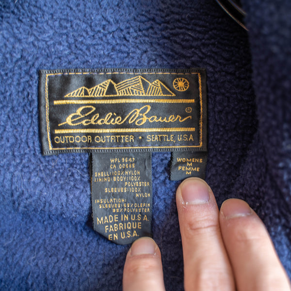 1980-90s 'Eddie Bauer' blue puffed short jacket