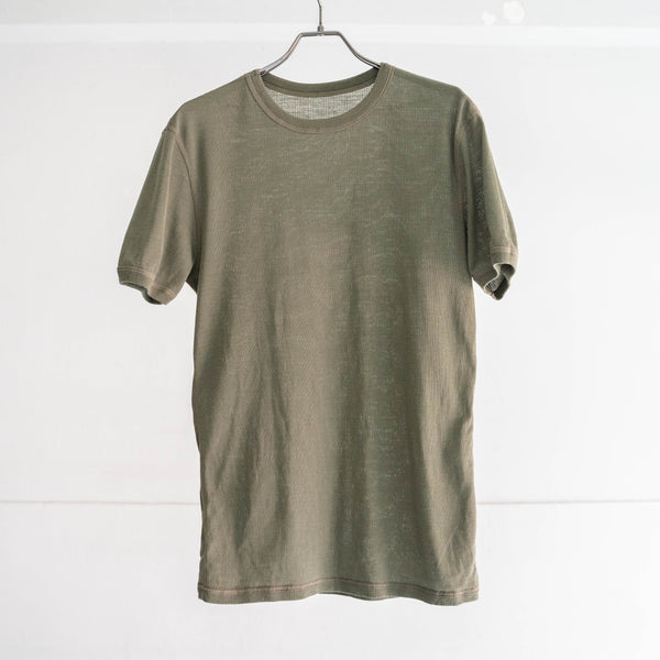 2010s Austrian military khaki color training short sleeve shirt