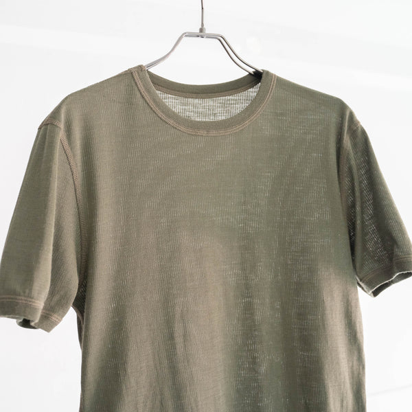 2010s Austrian military khaki color training short sleeve shirt