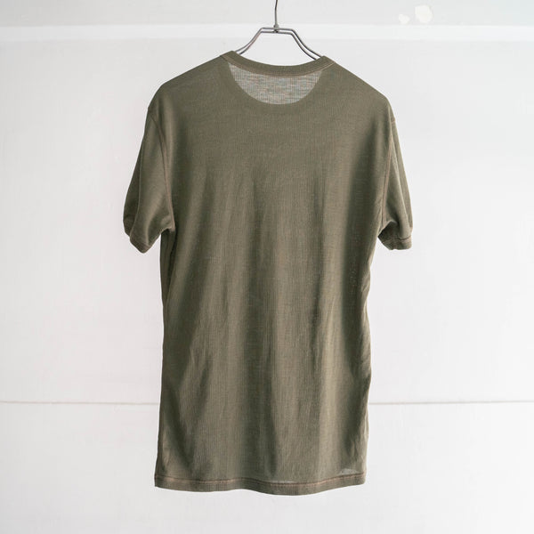 2010s Austrian military khaki color training short sleeve shirt