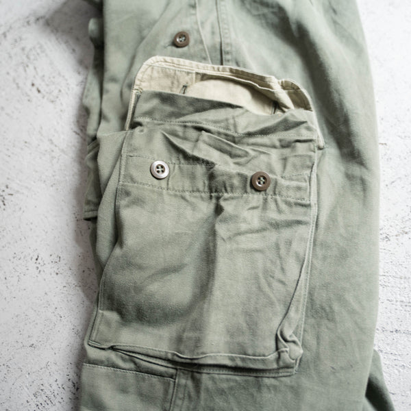 1960-80s French military M64 cargo pants -1