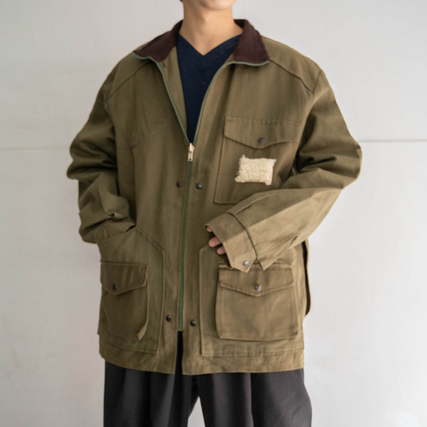 1980s dark olive zip up hunting jacket 'mint condition'
