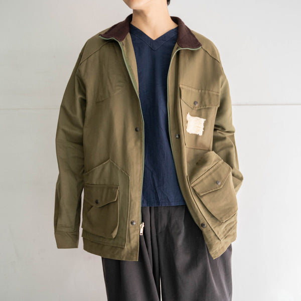 1980s dark olive zip up hunting jacket 'mint condition'