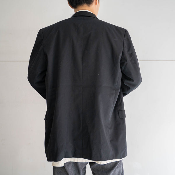 1970s Japan vintage black double breasted tailored jacket