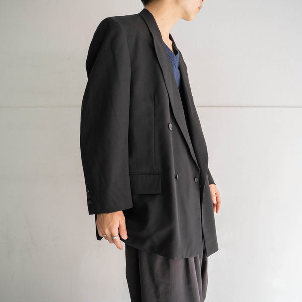 1990s Japan vintage black double breasted tailored jacket