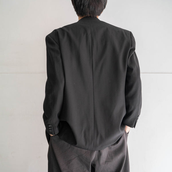 1990s Japan vintage black double breasted tailored jacket