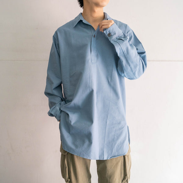 1960-70s Swedish military sky blue color sleeping shirt "dead stock"