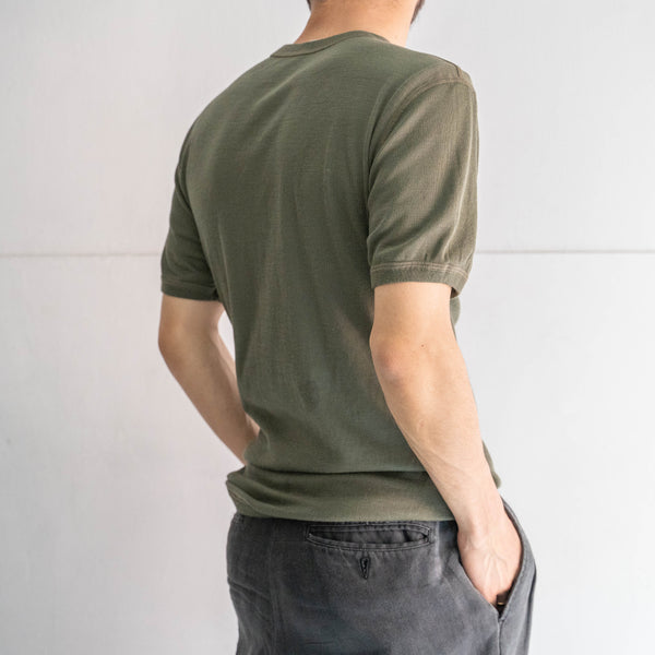 2010s Austrian military khaki color training short sleeve shirt