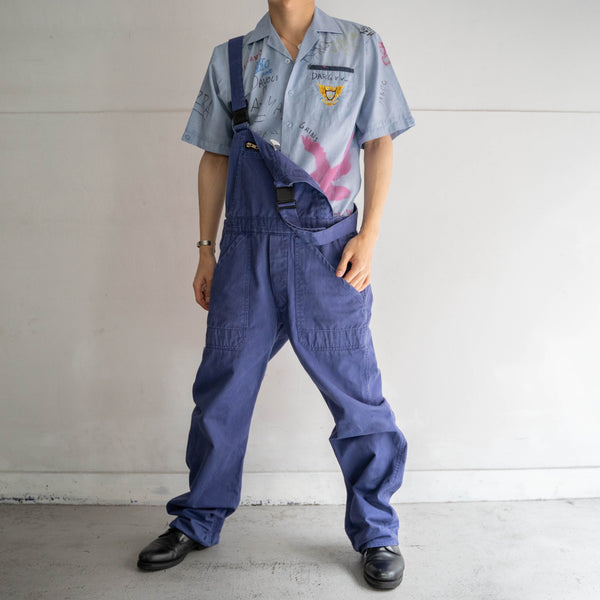 1980-90s Europe blue work overall