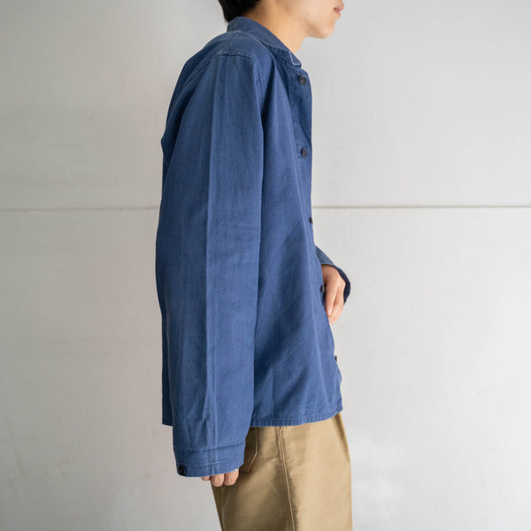 1970-80s VIETNAM blue cotton work jacket -light weight-