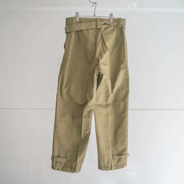 1940-50s French military M35 motorcycle pants -cotton canvas type- 'dead stock'