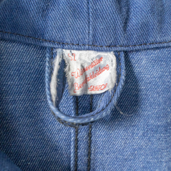 around 1970s Germany blue cotton twill work jacket -4 pockets-