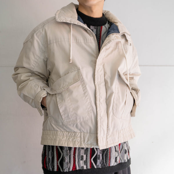 1980-90s ivory short length puffed jacket