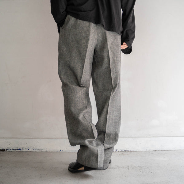 1990-00s Japan vintage gray chambray wool slacks