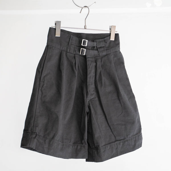 1960-70s Italian military gurkha shorts ’dead stock' -black dyed-