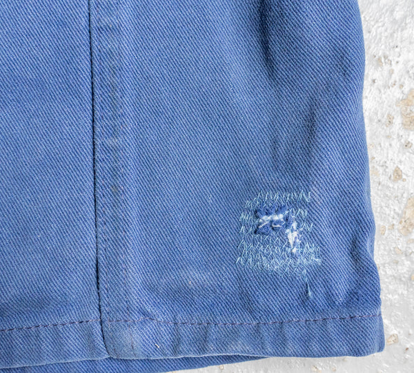 1970-80s Germany blue cotton twill work jacket -good fade-