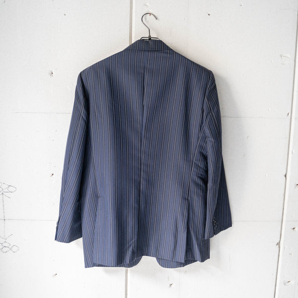 1970-80s Japan vintage dark navy × blue × white stripe jacket