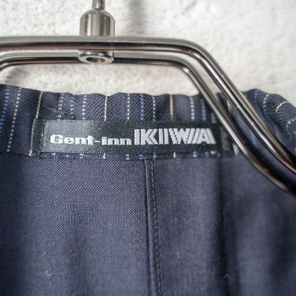 1970-80s Japan vintage dark navy × blue × white stripe jacket