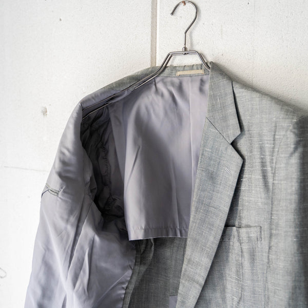 1970-80s Japan vintage gray tailored jacket -splashed pattern-