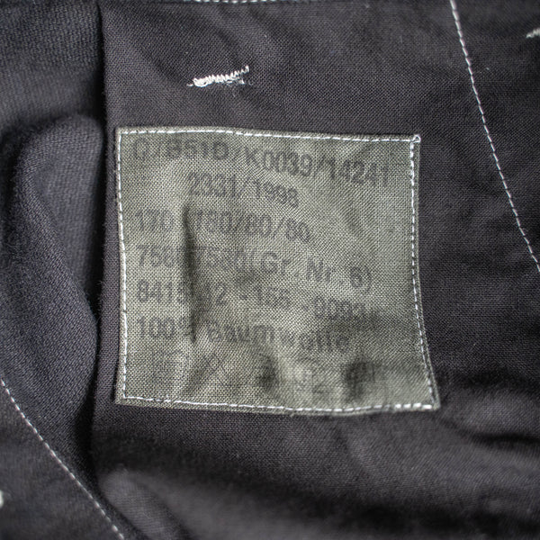 1990s German military cotton cargo pants 'dead stock' -black dyed-
