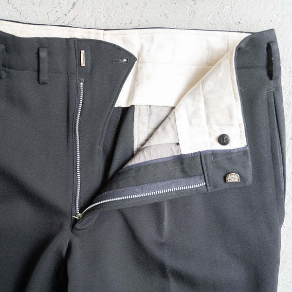 around 1970s Japan vintage black color one tuck slacks