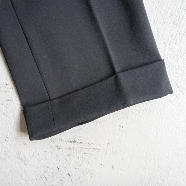 around 1970s Japan vintage black color one tuck slacks