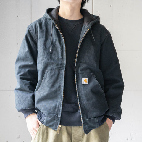 1990s 'Carhartt' black color active parka -made in USA-