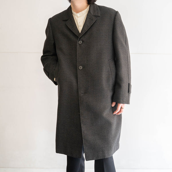 around 1970s Japan vintage mix color wool coat 'three piece sleeve'