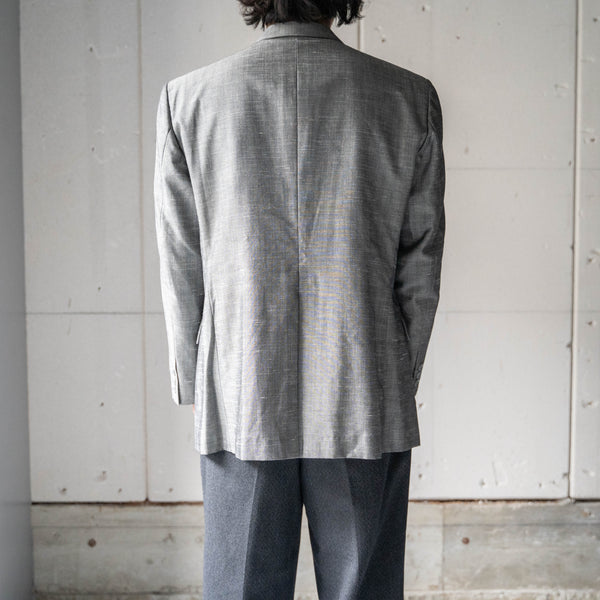 1970-80s Japan vintage gray tailored jacket -splashed pattern-