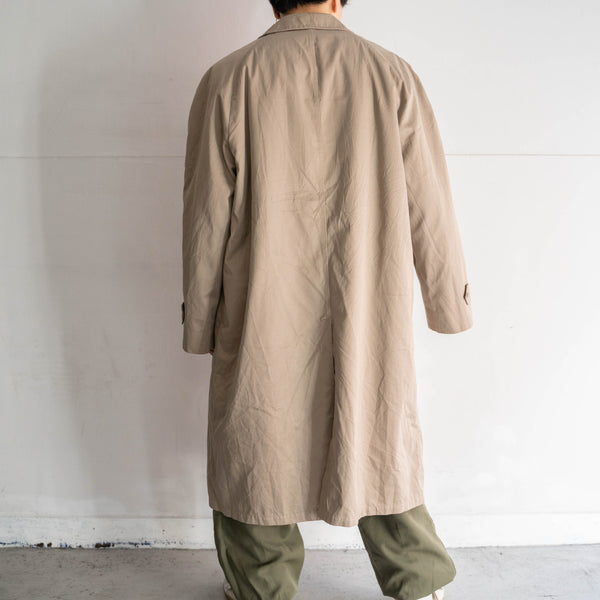 1980s 'LONDON FOG' beige balmacaan coat -with liner & chin strap-