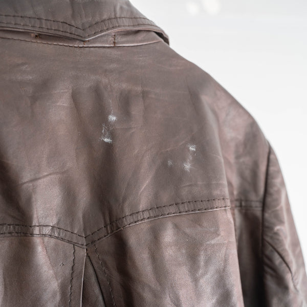 1960-70s 'McGREGOR' brown short leather jacket