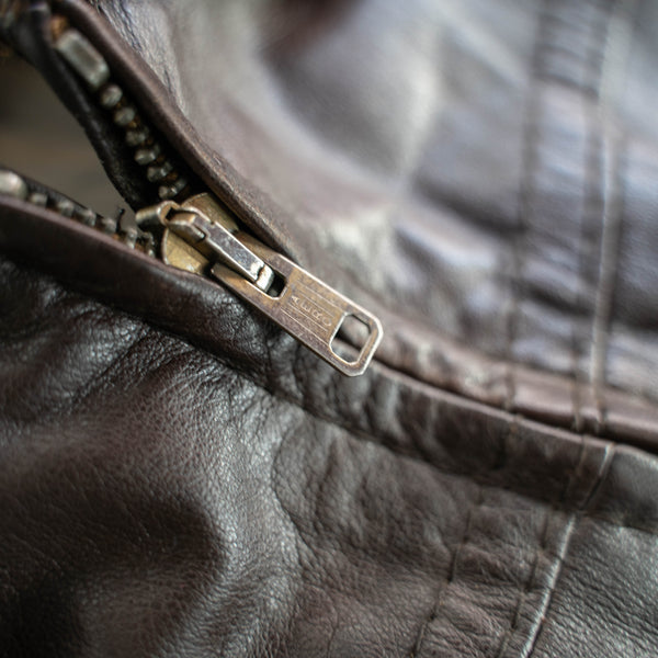 1960-70s 'McGREGOR' brown short leather jacket