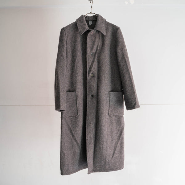 1950-60s Bulgarian military light gray wool coat 'dead stock'