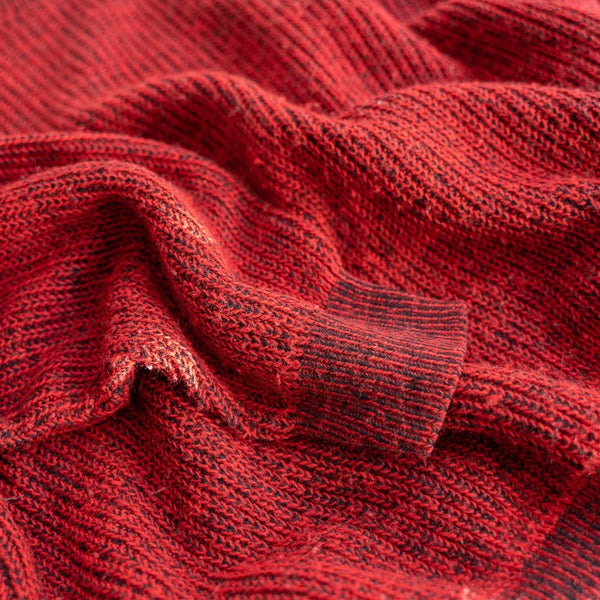 1990s red based short length knit