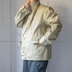 around 1980s Europe detachable sleeve cotton jacket