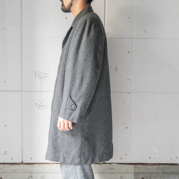 1970-80s Japan vintage black × white wool coat