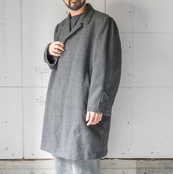 1970-80s Japan vintage black × white wool coat