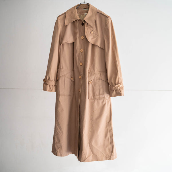 around 1980s Poland pink beige color trench coat -good details-