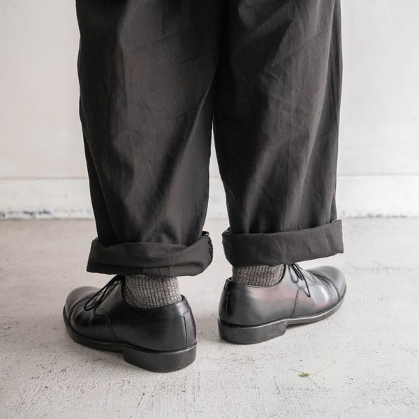 2000s British military black straight tip leather shoes