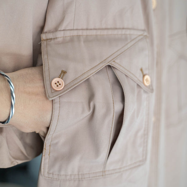 around 1980s Poland pink beige color trench coat -good details-