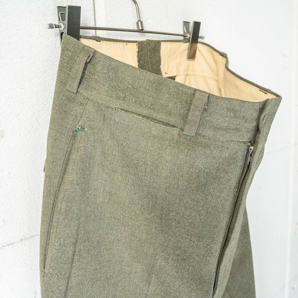 around 1960s US? military khaki brown color center press wool dress pants 'dead stock'