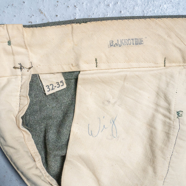 around 1960s US? military khaki brown color center press wool dress pants 'dead stock'