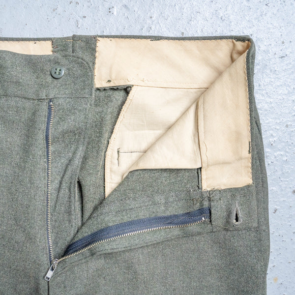 around 1960s US? military khaki brown color center press wool dress pants 'dead stock'