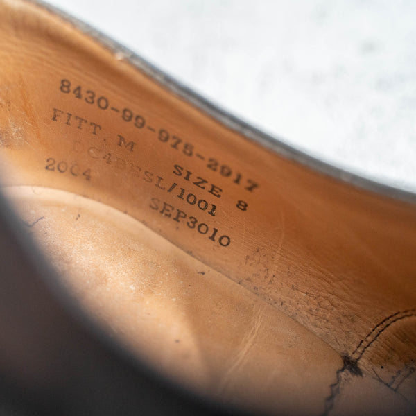 00-10s British military black color straight tip leather shoes -leather sole-