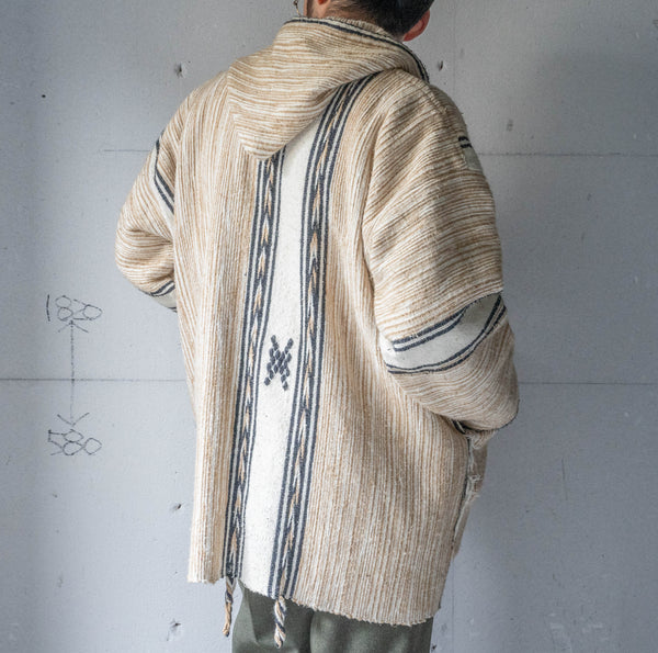 around 1990s ethnic design toggle button parka