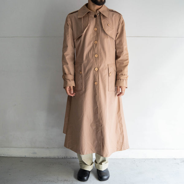 around 1980s Poland pink beige color trench coat -good details-