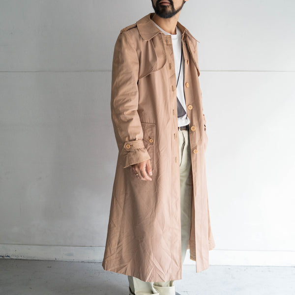 around 1980s Poland pink beige color trench coat -good details-