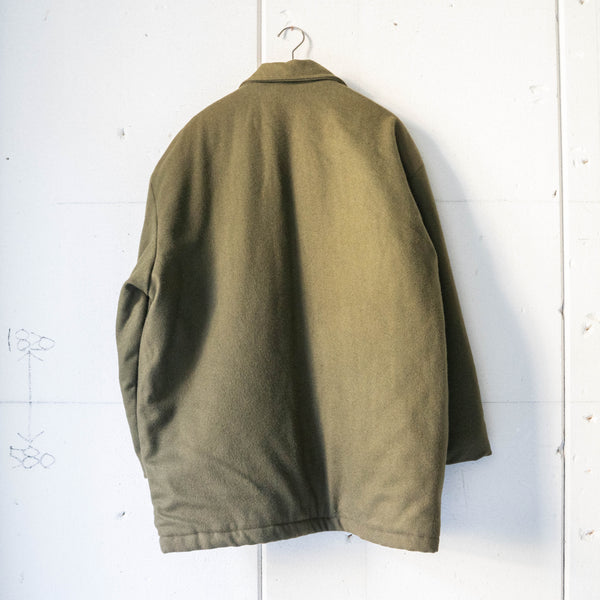 1990s USA khaki color wool half coat