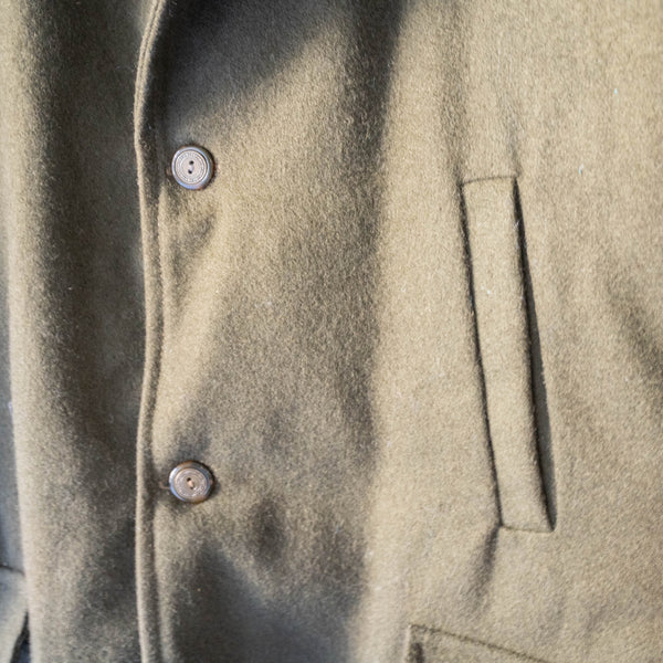 1990s USA khaki color wool half coat